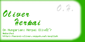 oliver herpai business card